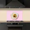 Ei - Disco - Ontbijt - Glitter keuken achterwand spatscherm klein -sfeer1