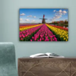 Tulpen - Holland - Molen - Kleurrijk canvas 2cm klein -sfeer4
