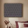 Donkerblauw - Patroon - Bloem - Symmetrisch Textielframe - compleet frame klein 947 -sfeer1