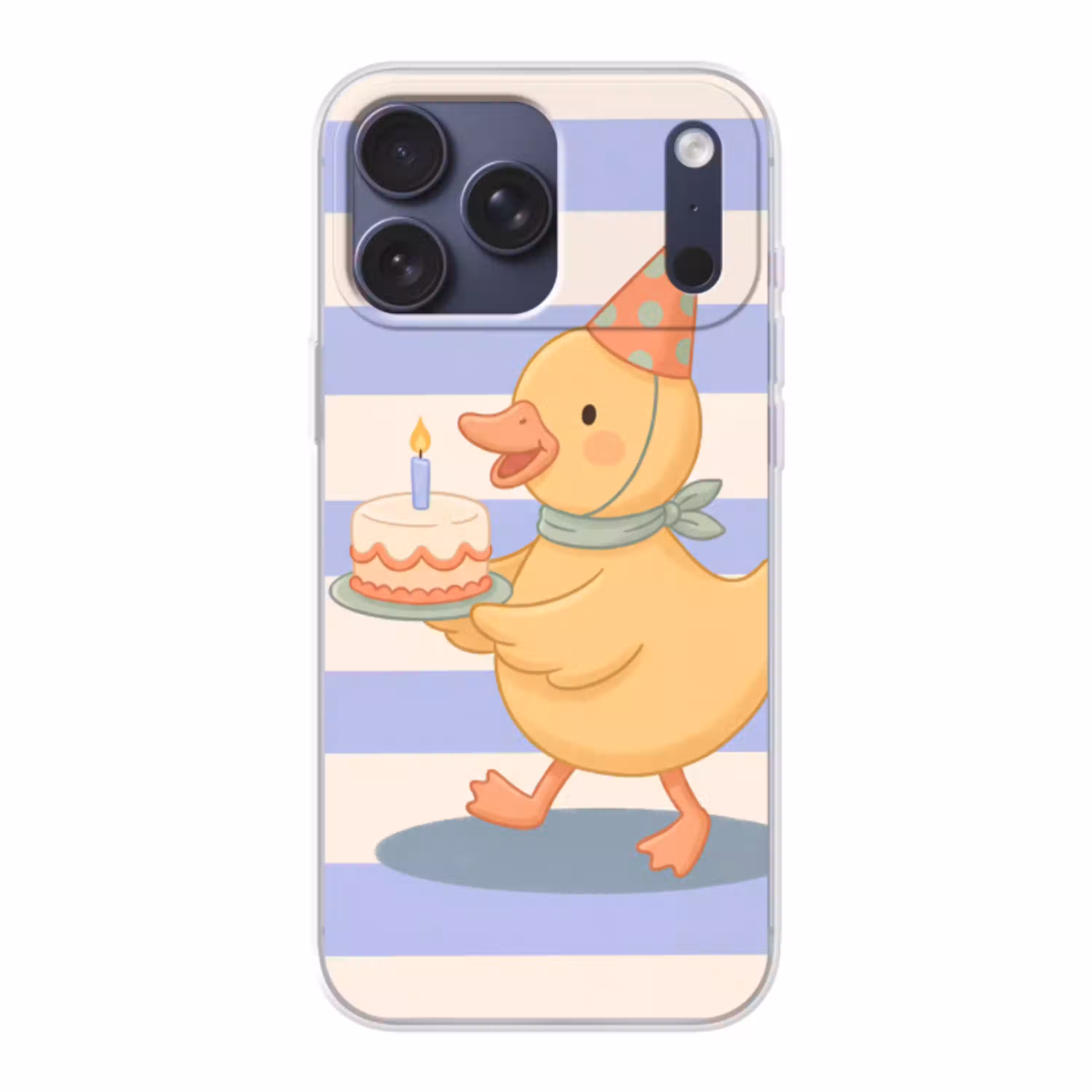 Vogel - Feest - Taart - Kinder - Illustratie Telefoonhoesje iPhone 17 Pro Max klein -3d