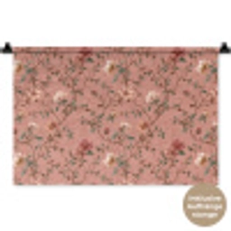 Botanisch - Bloemen - Roze Wandkleed katoen klein 269 -t3d_DE