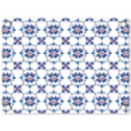 Modern - Patroon - Blauw - Roze tuinposter los doek klein 239 -3d