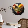 Specerijen - Mix - Hartvorm - Zwart Wandcirkel behangsticker klein -sfeer3