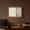 Wabi sabi - Plant - Beige Light Box met batterij (Wandlamp) middel -sfeer4