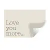 Minimalistisch - Love - Beige Muursticker klein -3d
