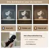 Vrouw - Golvende - Hoed Light Box met batterij (Wandlamp) middel -USP_lichtkleurNL