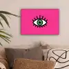 Minimalistisch - Oog - Roze canvas 2cm klein -sfeer1