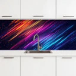 Snelheid - Kosmos - Kleurrijk keuken achterwand 2 middel -3d