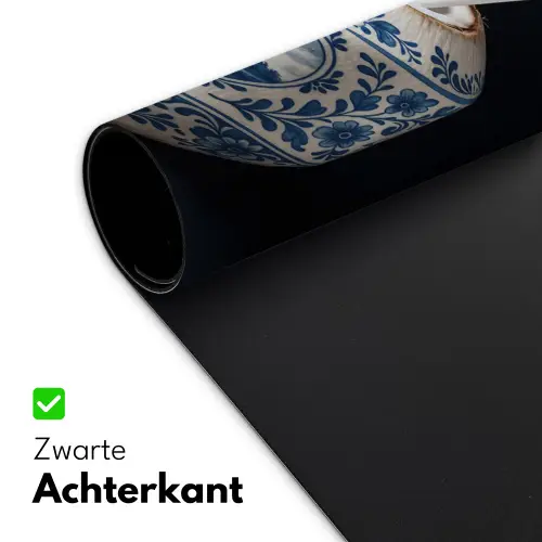 Kokosnoot - Eten - Delfts blauw - Drinken Muismat XXL klein -sfeer2
