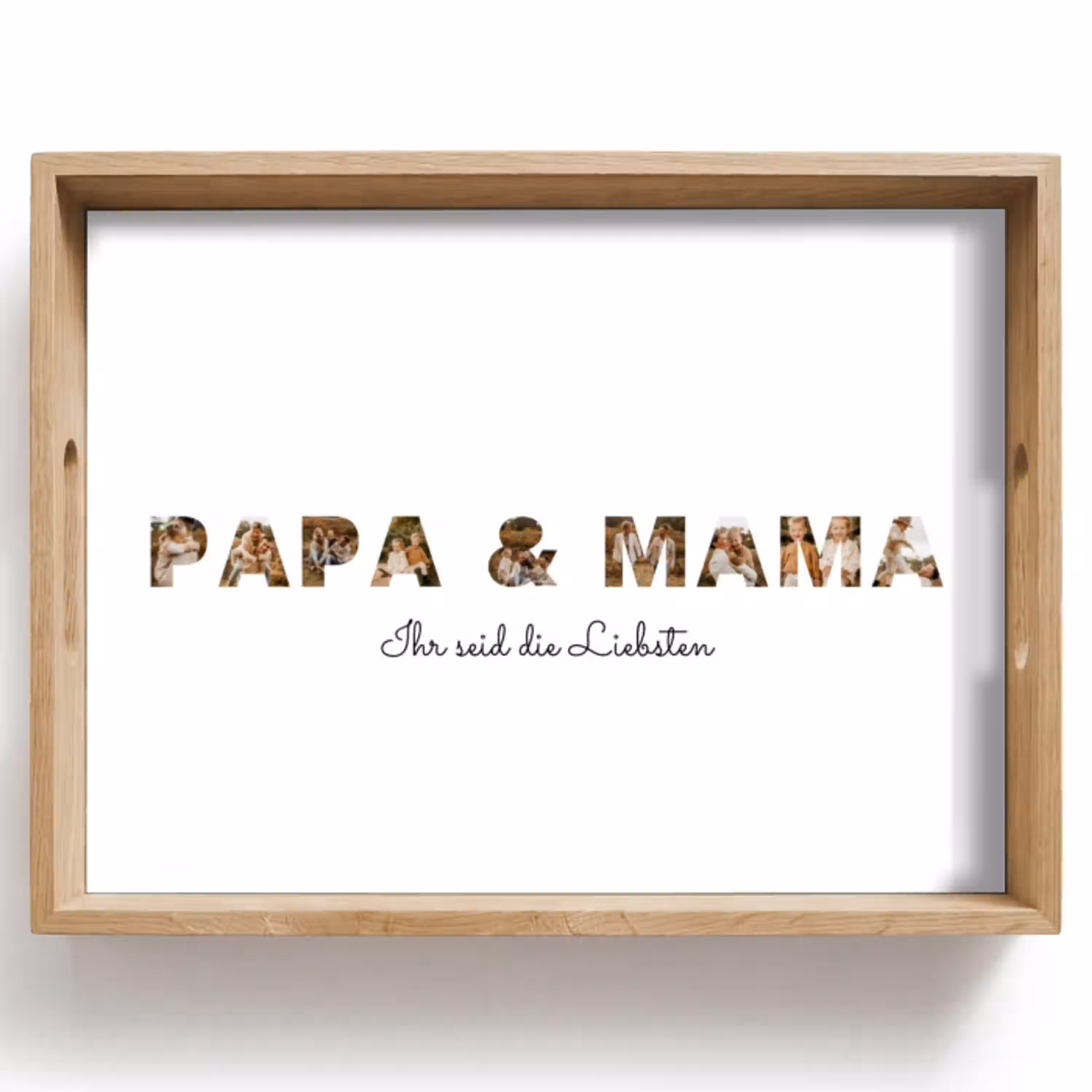 Papa & Mama - Buchstaben-Collage Dienblad Rechthoek middel -z3d_shopping