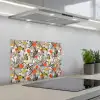 Tropisch - Zomer - Vlinder - Bloemen keuken achterwand spatscherm klein 900 -3d_schuin
