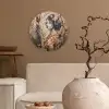 Kimono - Vrouw - kersenbomen Wandcirkel kunststof plaat 5mm dik klein -sfeer1