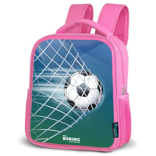 Bal in het goal Kinderrugzak - Roze middel -schuin