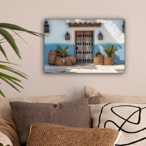 Deur - Manden - Planten canvas 2cm klein -sfeer1