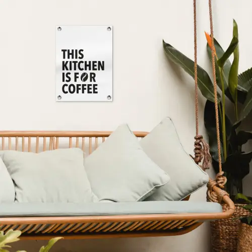Quotes  - Koffie - Bonen - Modern tuinposter los doek klein -sfeer7