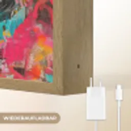 Vrouw - Kauwgom - Graffiti - Neonkleuren Light Box met batterij (Wandlamp) middel -USP_websiteoplaadbaarDE