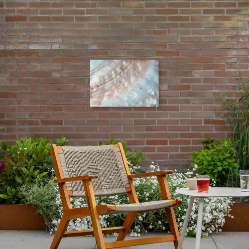 Schelpen - Abstract - Natuur Tuinposter op houten frame 2 cm dik klein -sfeer3