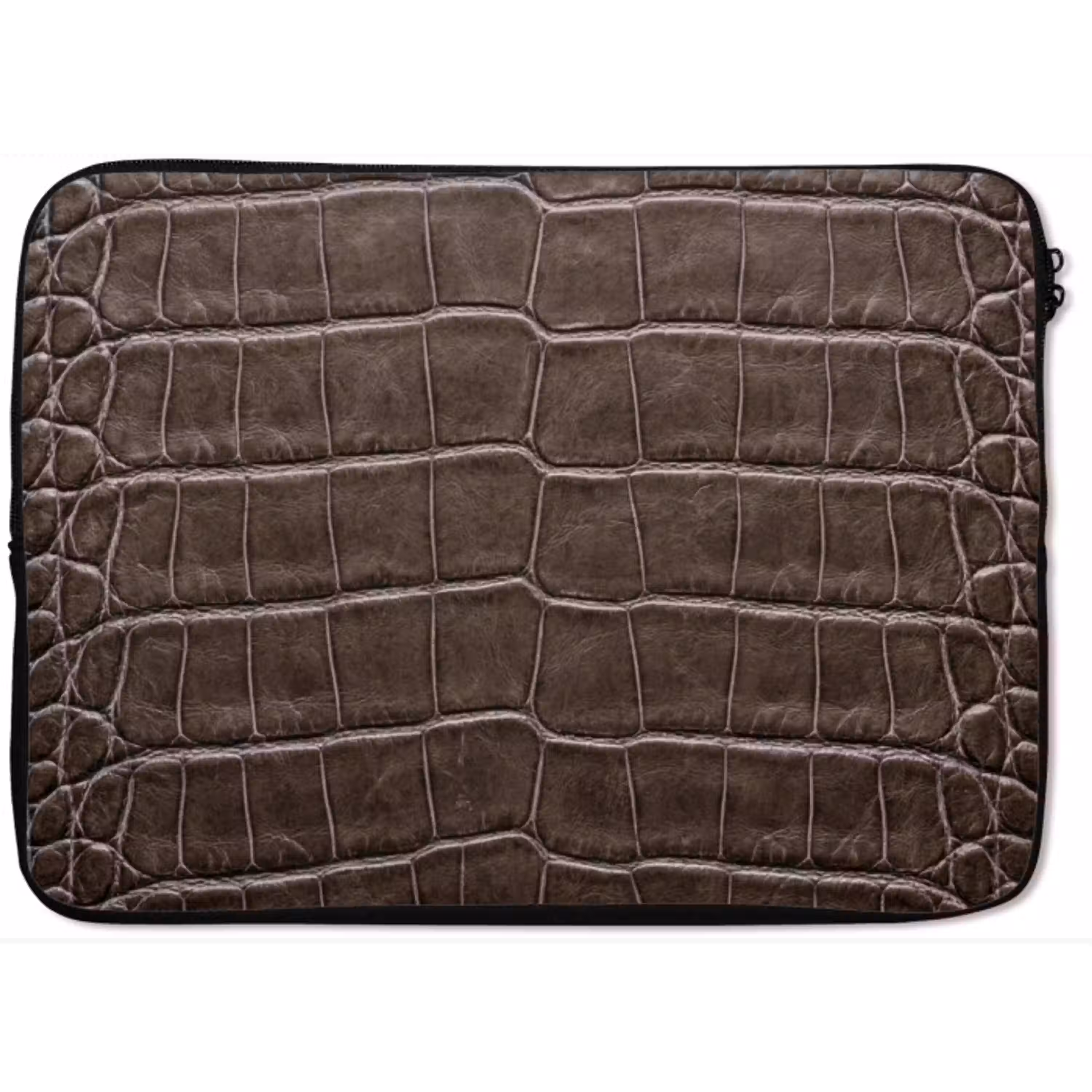 Leer - Krokodil - Mat laptophoes neopreen klein -zkaufland3dotto