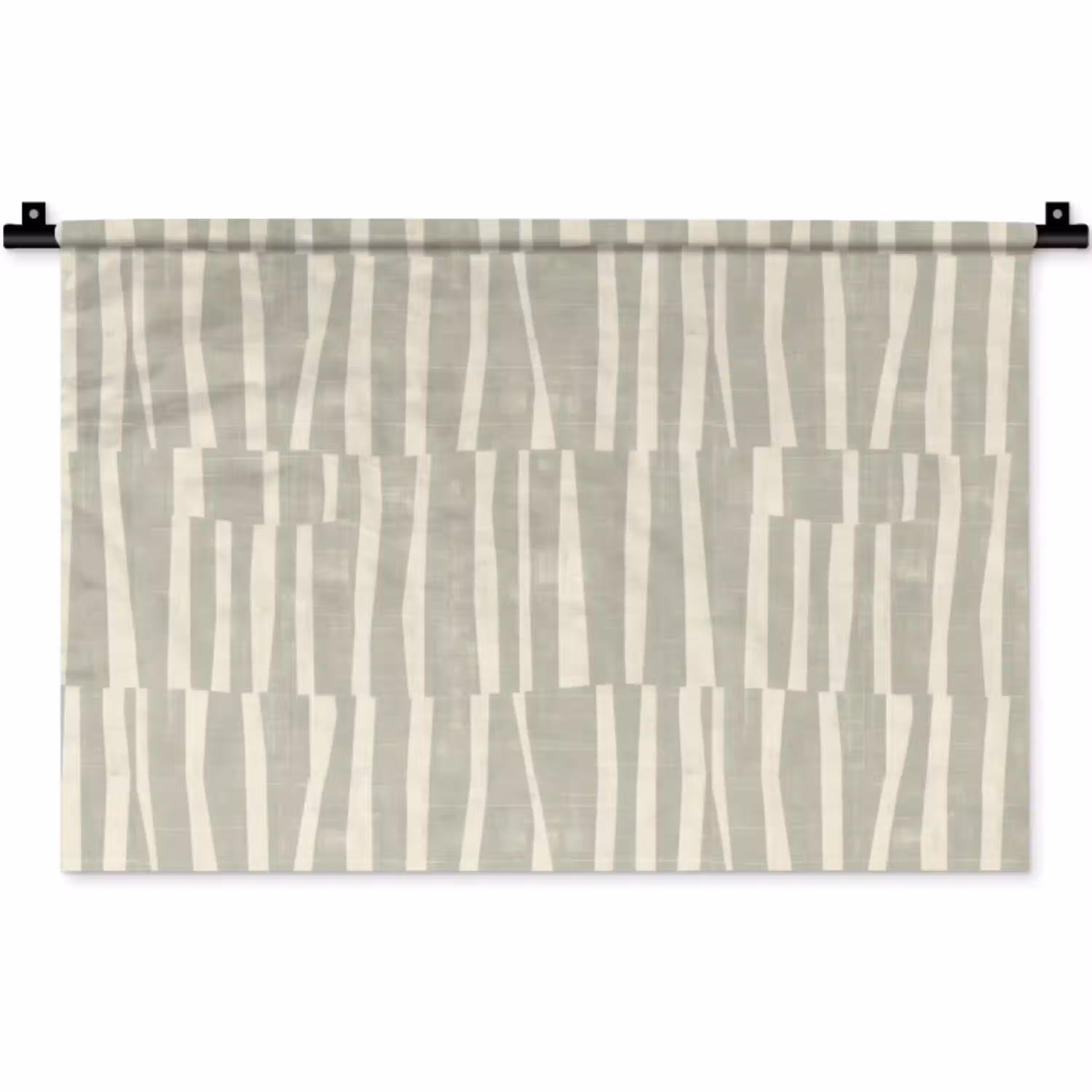 Saliegroen - Strepen - Geometrisch - Textuur - Patroon Wandkleed katoen klein 269 -zz3d