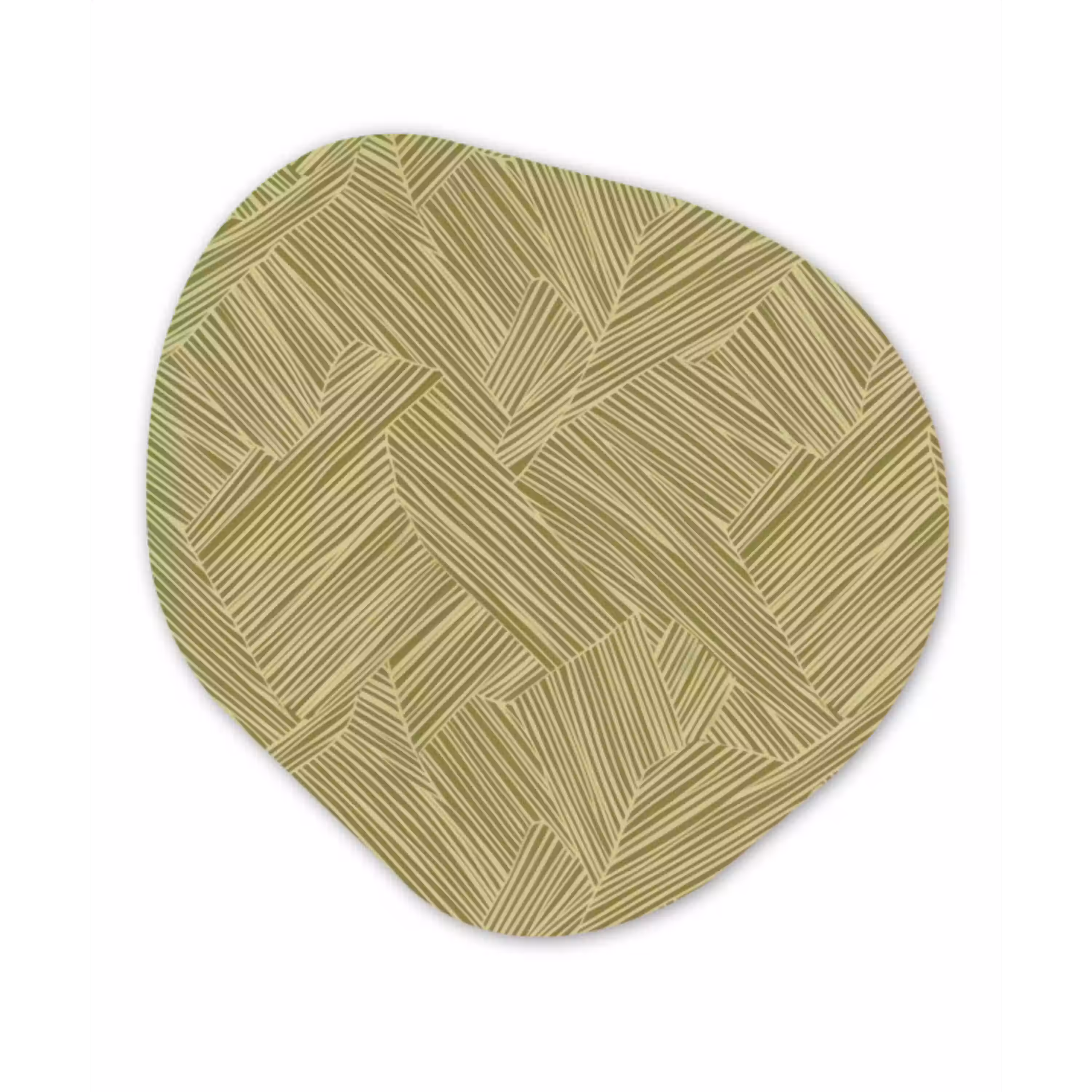 Abstract - Modern - Groen Wandcirkel Organisch Aluminium middel 851 -3d
