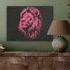 Leeuw - Zwart - Roze - Neon PET vilt klein -sfeer2
