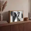 Buldog - Zwart - Abstract - Vlakken Light Box met batterij (Wandlamp) middel -sfeer2