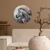 Zebra - Wilde dieren - Vlinder - Bloemen Wandcirkel kunststof plaat 5mm dik klein -sfeer1