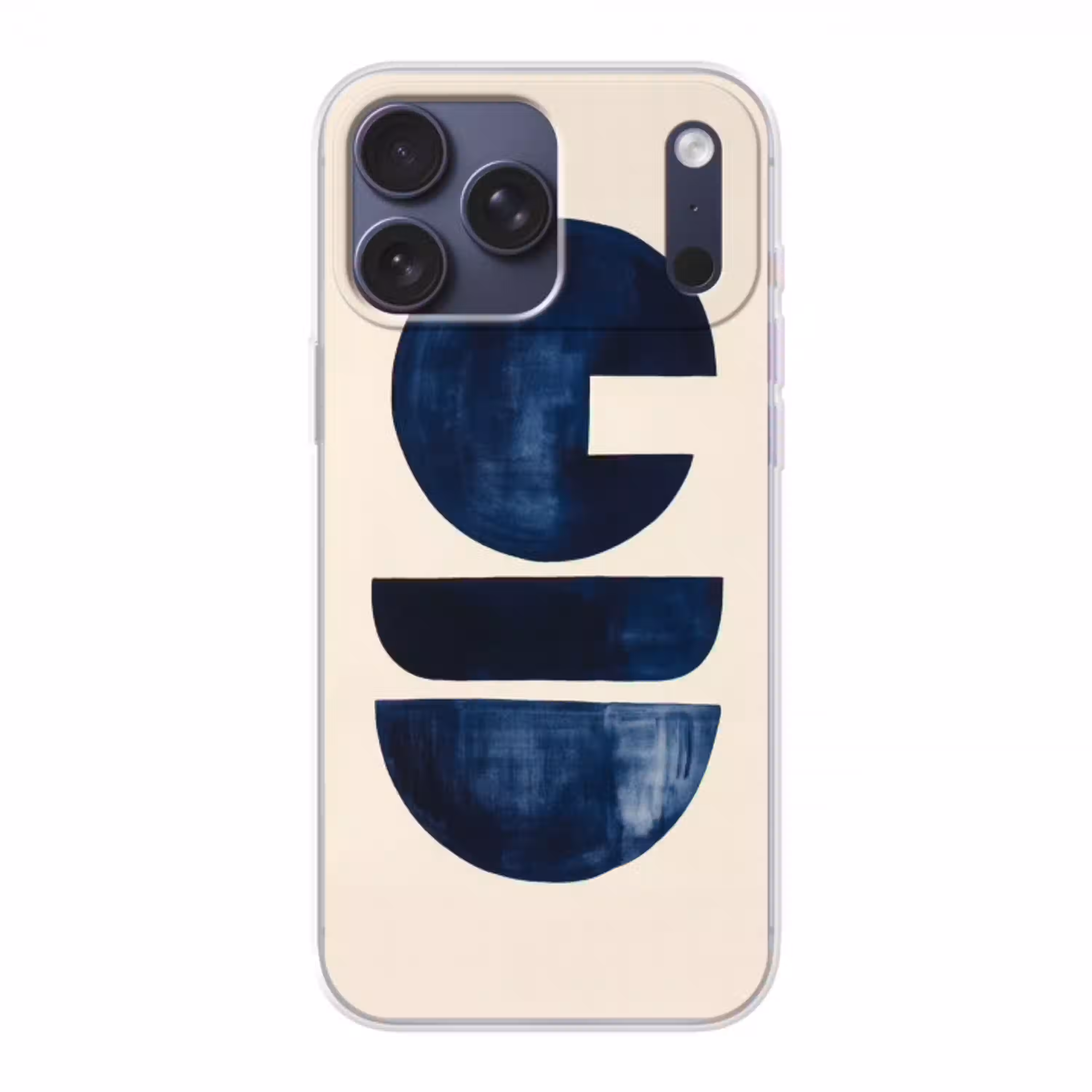Vormen - Blauw - Abstract Telefoonhoesje iPhone 17 Pro Max klein -3d