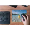 Tropisch - Badeend - geel muismat rubber klein -toetsenbord