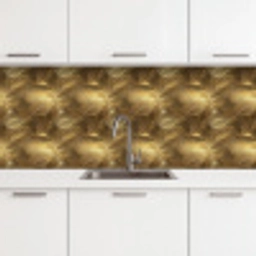Palm - Waaier - Goud keuken achterwand 2 middel 871 -3d