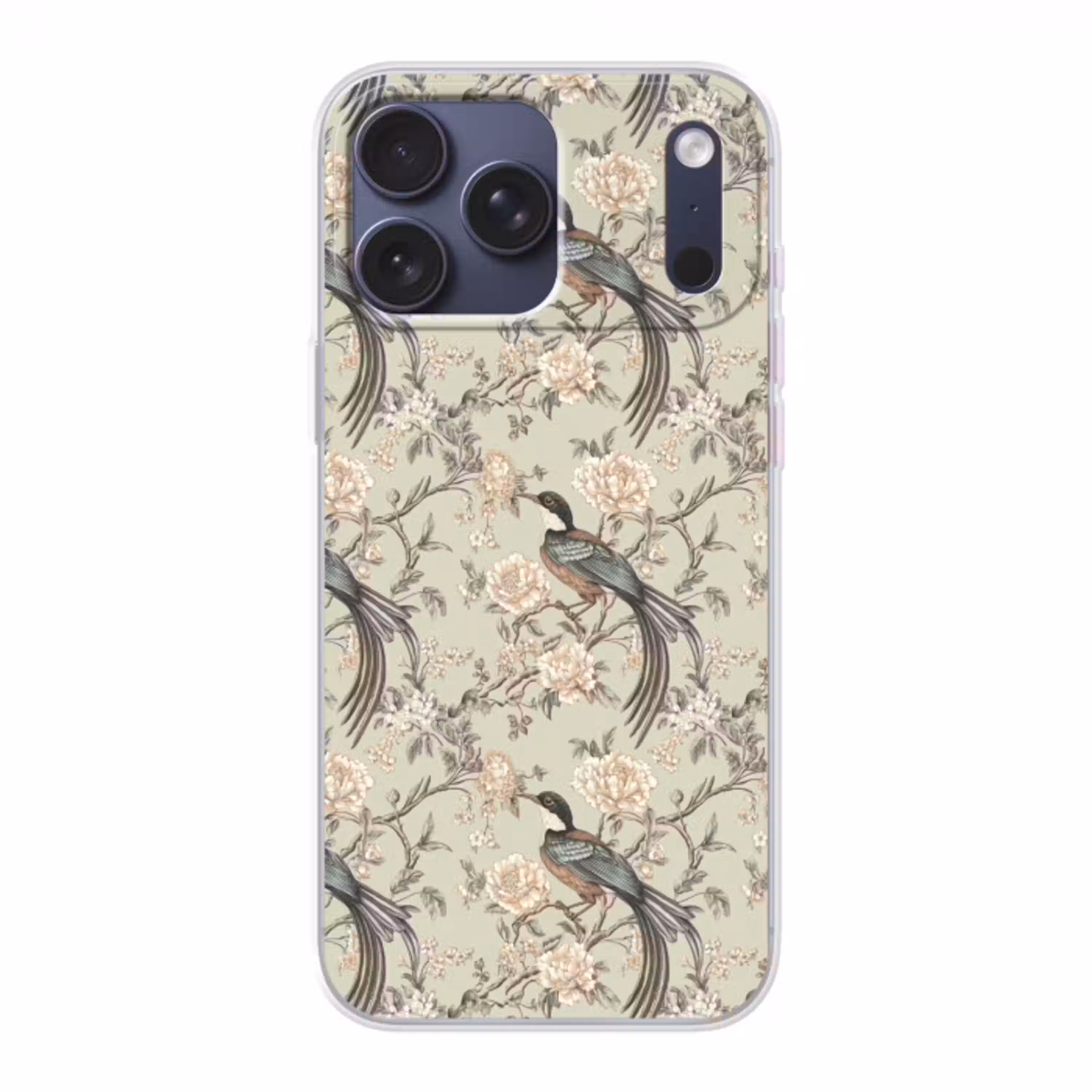 Bloem - Vogel - Kleurrijk Telefoonhoesje iPhone 17 Pro Max klein 879 -3d