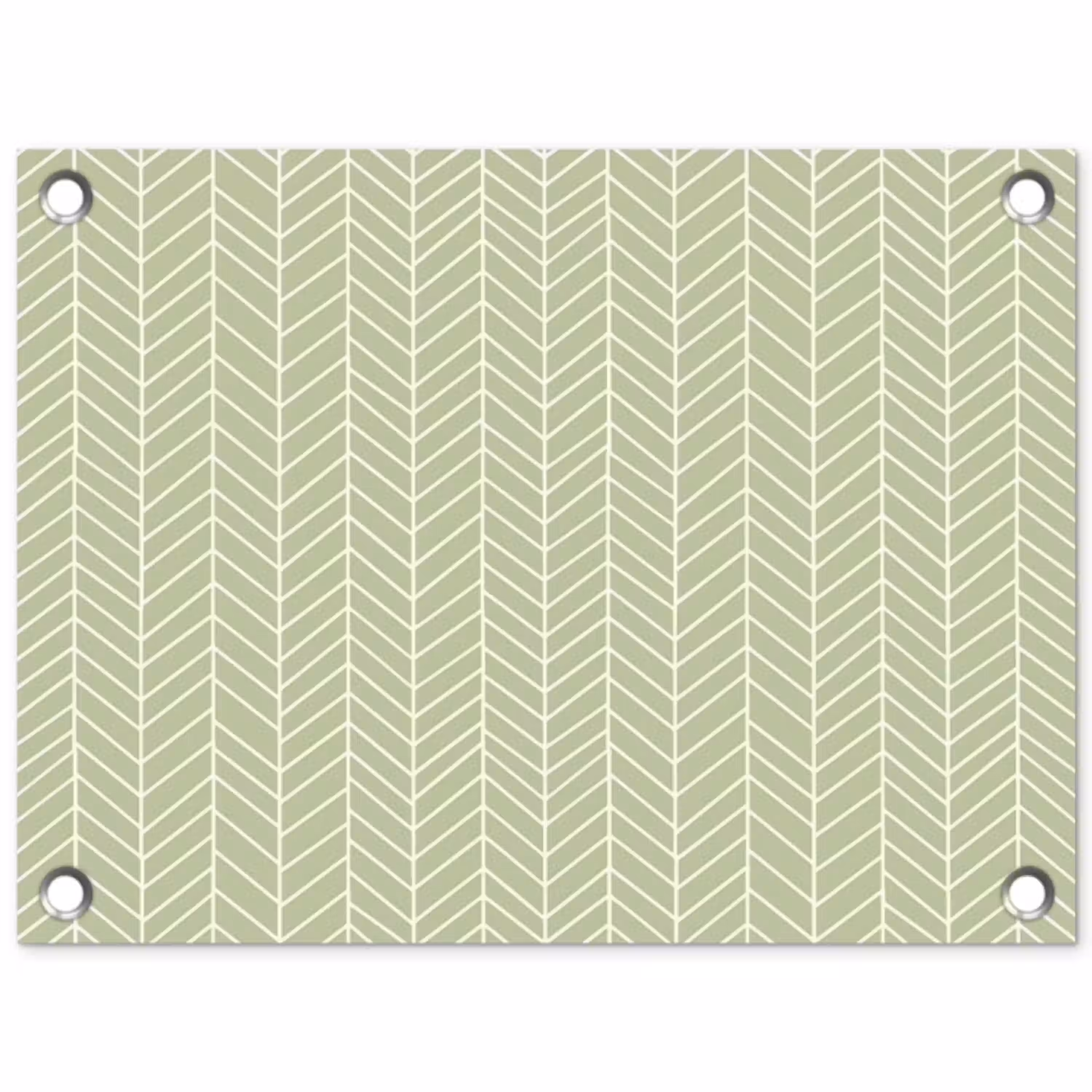 Saliegroen - Visgraat - Geometrisch - Patroon tuinposter los doek klein 239 -3d