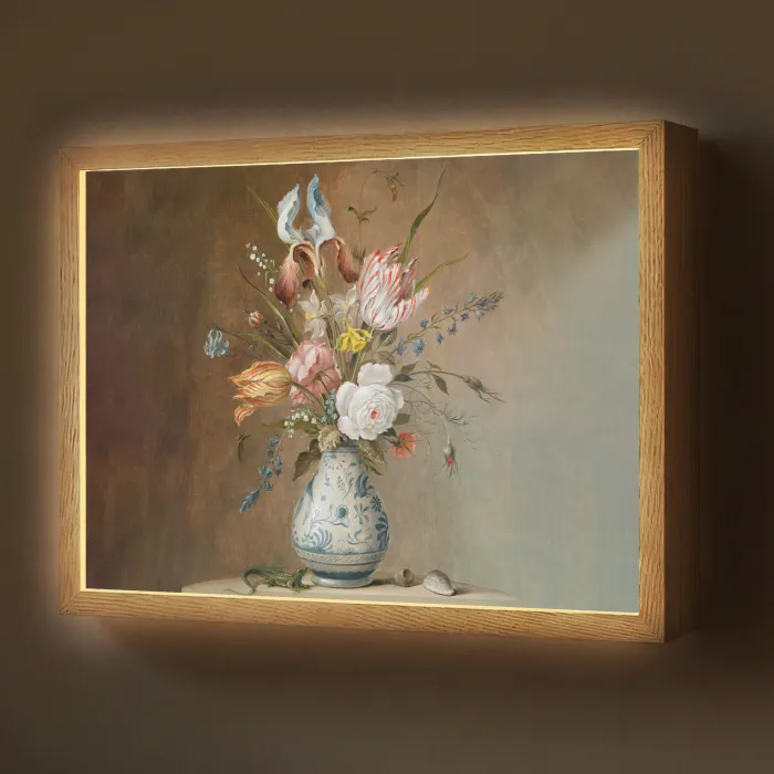 Oude meesters - Bloemen - Balthasar van der Ast Light Box met batterij (Wandlamp) middel -z3d_website