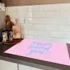 Tequila texted you - Roze - Blauw Inductie beschermer vinyl 3mm klein -sfeer3