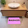 Felroze - Badass - Panterprint - Schaduw Badmat klein -sfeer1
