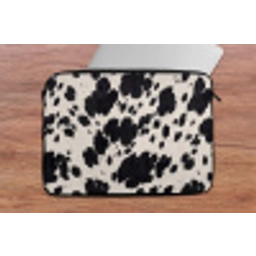 Patroon - Vacht - Zwart - Wit laptophoes neopreen klein -tafel