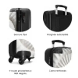 Schelp - Spiraal - Wit NBS - Handbagage koffer - Volwassenen Unisex middel zzzzzzzbolletjes_FR