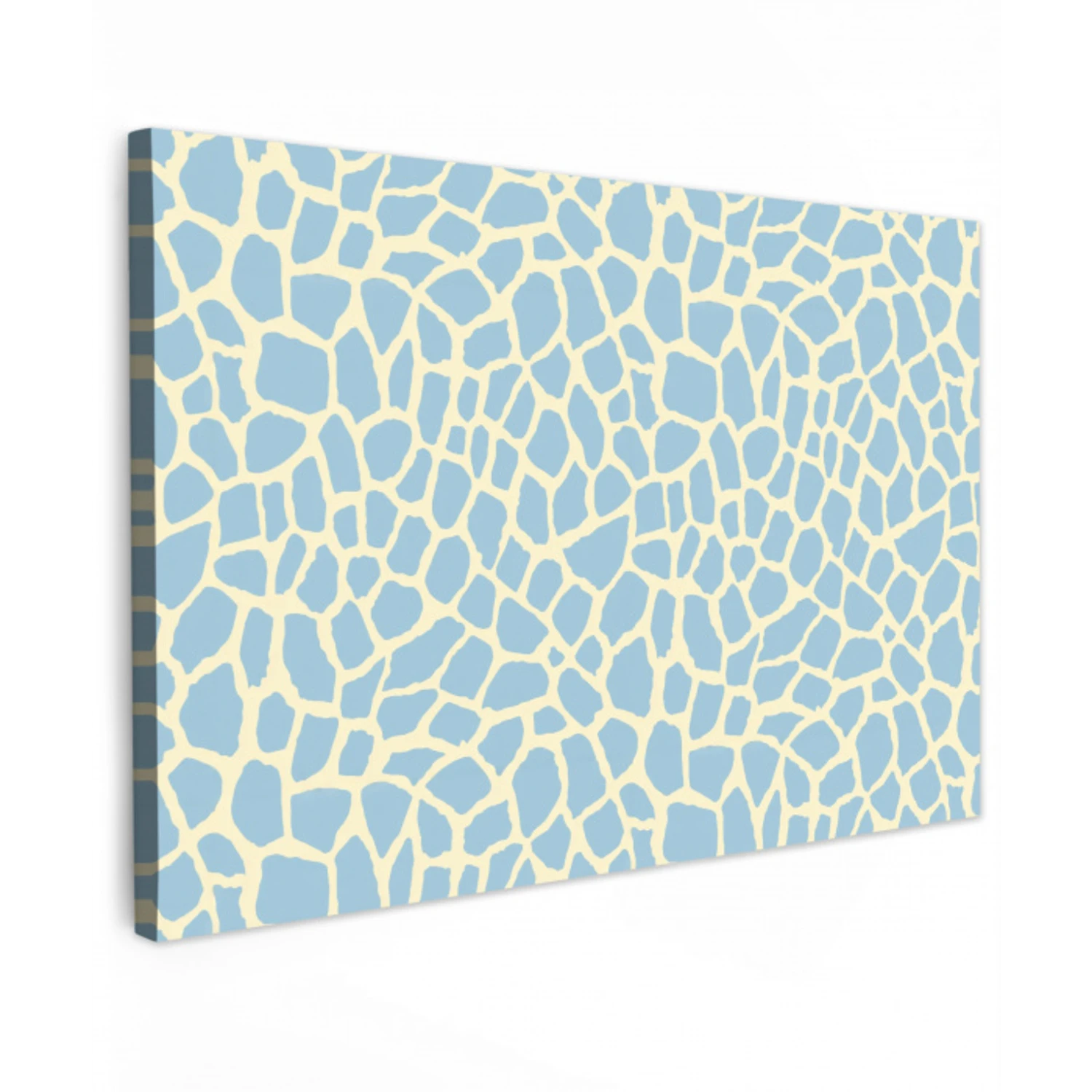 Giraf - Modern - Blauw Tuinposter op houten frame 2 cm dik klein 845 -3d