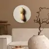 Pinda - Ruw - Beige Wandcirkel plexiglas klein -sfeer1