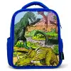 Feest in Dinosaurusland Kinderrugzak - Blauw middel -3d