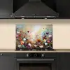 Olieverf - Bloemen - Kleurrijk - Natuur keuken achterwand spatscherm klein -sfeer1