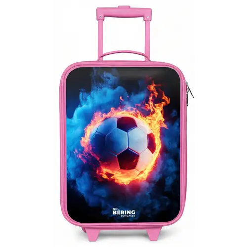 Voetbal in vuur en ijs Kinderkoffer - Roze klein -zz3dotto