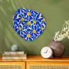 Abstract - Bloem - Blauw Wandcirkel Organisch Forex 3mm klein 629 -sfeer2