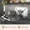 Schotse hooglander - Mist - Zwart - Wit keuken achterwand spatscherm klein -usp_NL