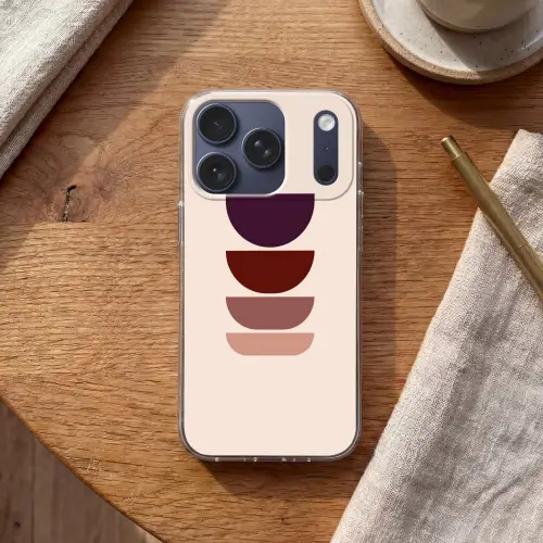 Harmonieus - Symmetrisch - Rood Telefoonhoesje iPhone 17 Pro klein -sfeer1