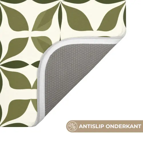 Botanisch - Retro - Groen WCmat klein 1009 -USP_AntislipNL