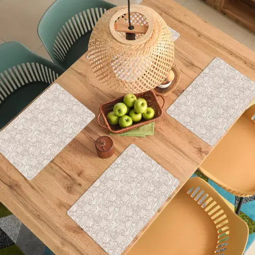Bloemenprint - Grijs - Crème Placemat vinyl groot 368 -zzsfeer5_Kitchenyeah-website
