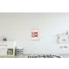 Love - Rood - Tekst textielposter latten blank klein -kinderkamer