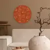 Terracotta - Wit - Hartjes Wandcirkel plexiglas klein 852 -sfeer1