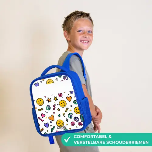 Smiley - Hartje - Ster Kinderrugzak - Blauw middel -sfeer3_NL
